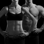 man and a woman in the gym